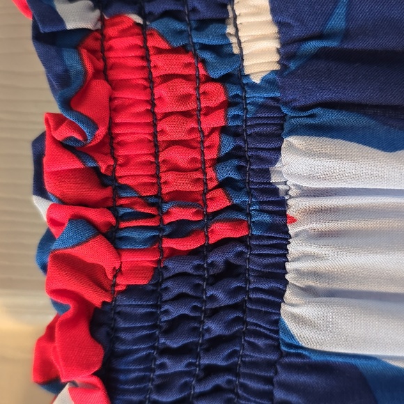 DRAPER JAMES WOMENS BLUE & RED FLORAL PLUS SIZE ELASTIC WAIST LINED SKIRT 2X - Picture 3 of 12